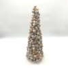 Kép 1/2 - Karácsonyfa, 45 cm, fém, műanyag - Arany, Ezüst és Fehér