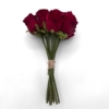 Kép 2/2 - Művirág rózsa csokor, 25 cm -  Vörös
