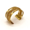 Kép 1/3 - Arany színű, fontat mintás, rozsdamentes acél szalvétagyűrű