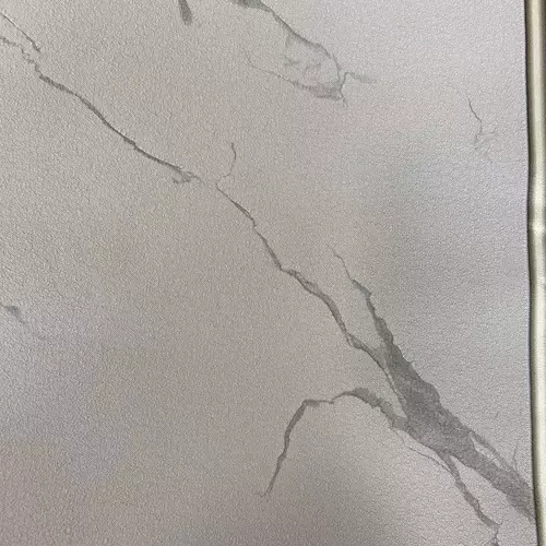 Velúr hatású tapéta, márvány mintával, díszcsíkkal, 0.53 x 10 m - Világos szürke