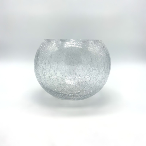 Gyertyatartó, üveg, áttetsző - 14 cm